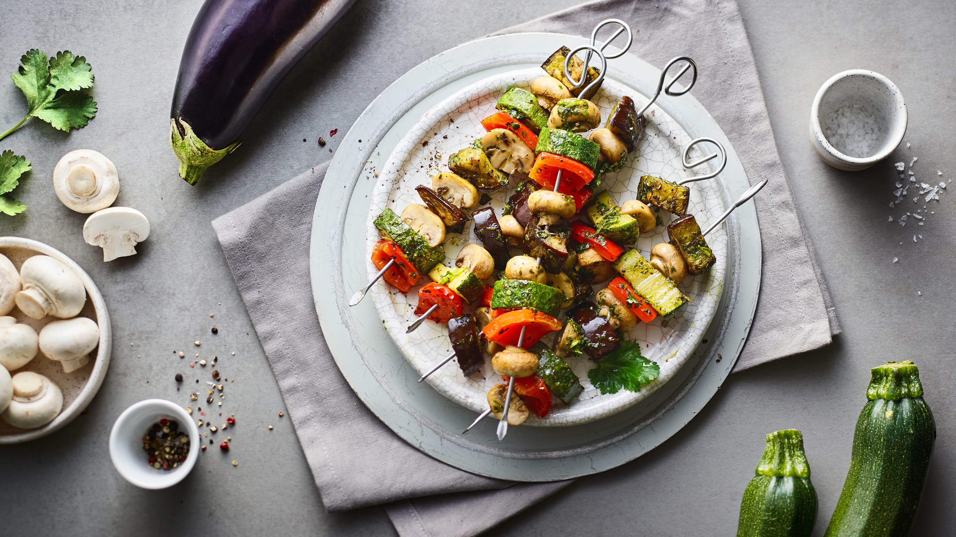 Vegane Grillspieße Vegane Grillspieße