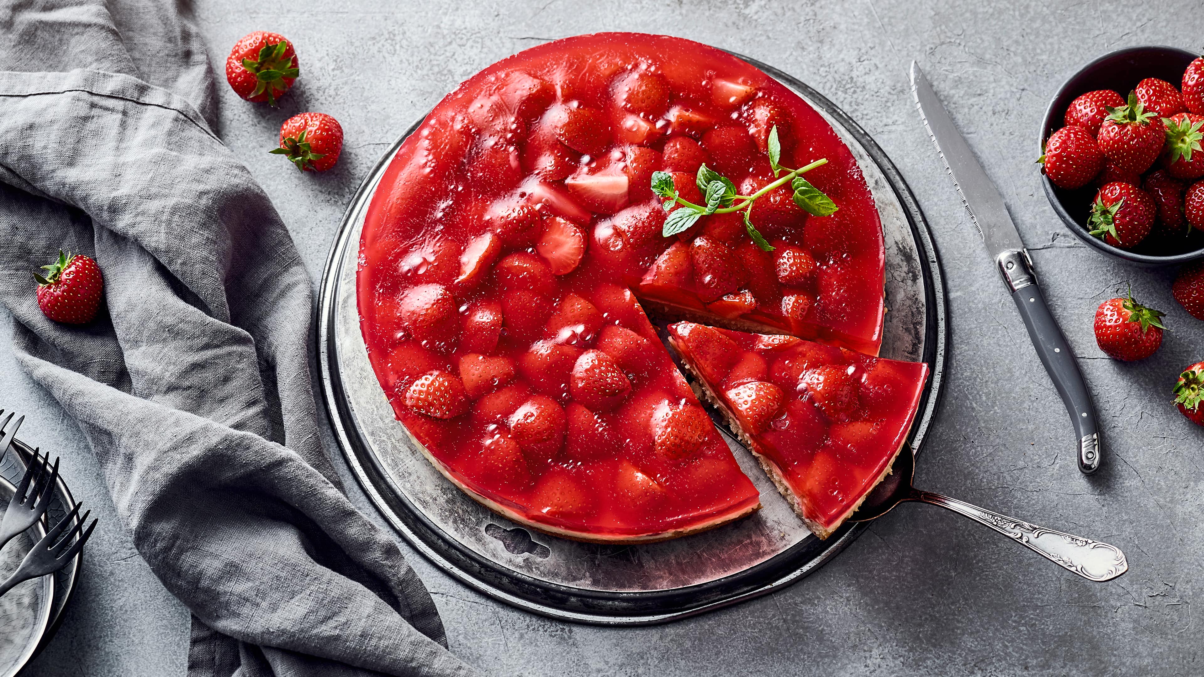 Veganer Erdbeerkuchen Veganer Erdbeerkuchen