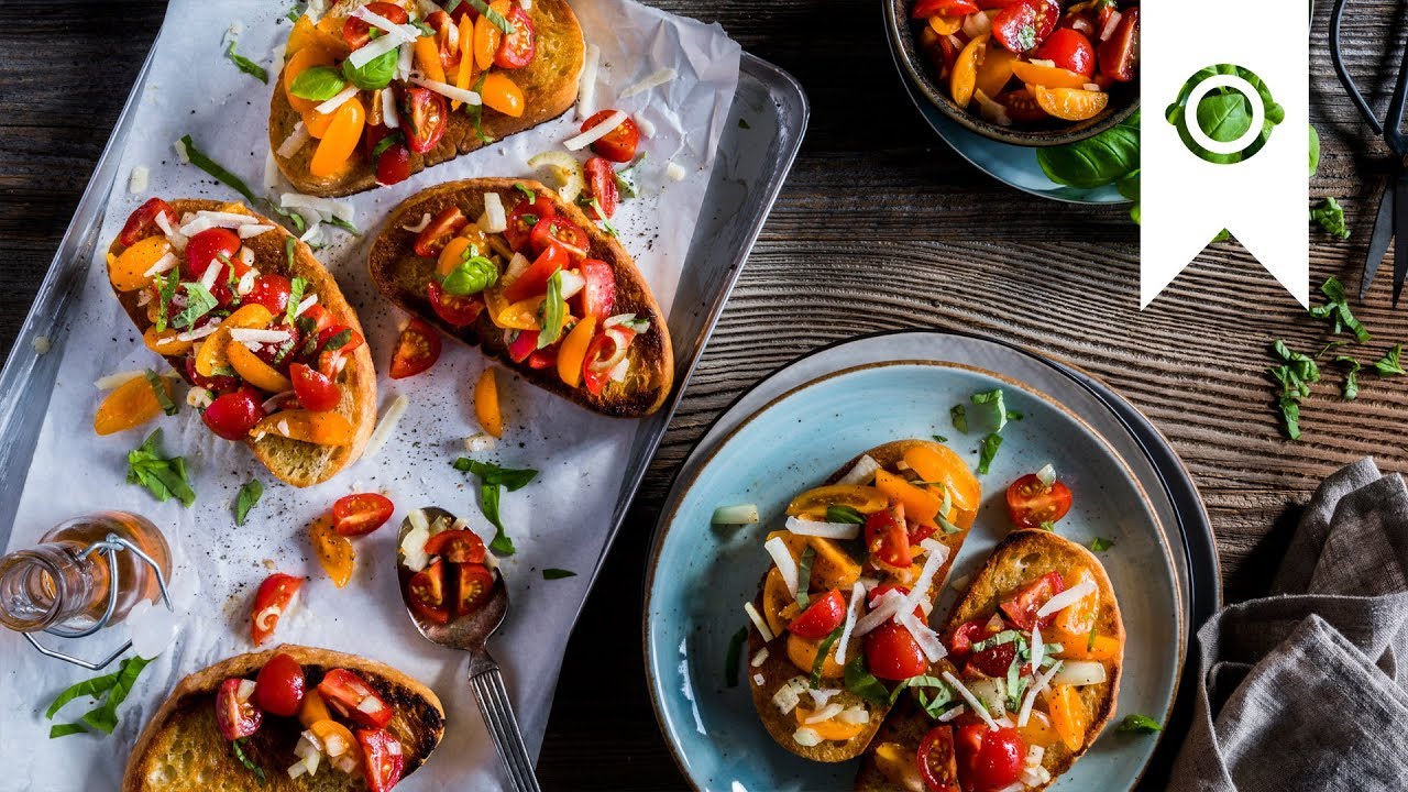 YouTube Platzhalterbild für ein Video mit dem Titel 'Bruschetta - Italienischer Vorspeisenklassiker'.