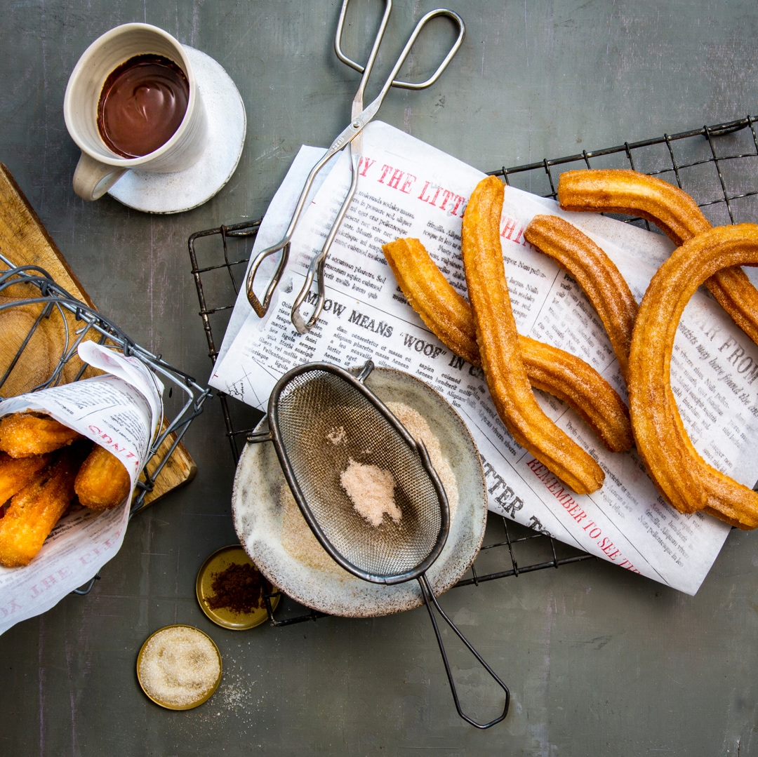 Churros mit Schokoladensoße