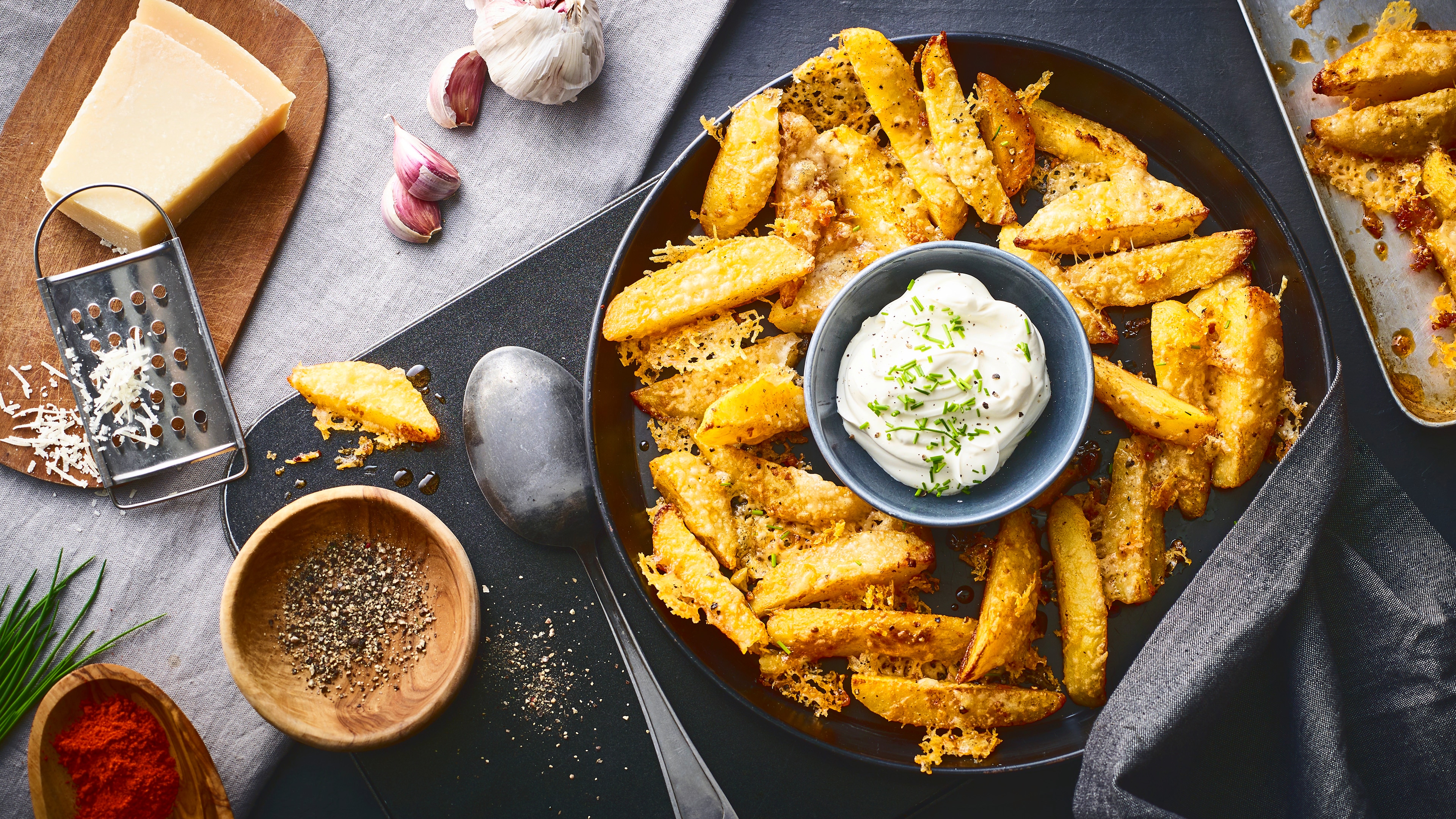 Knoblauch-Parmesan-Kartoffeln