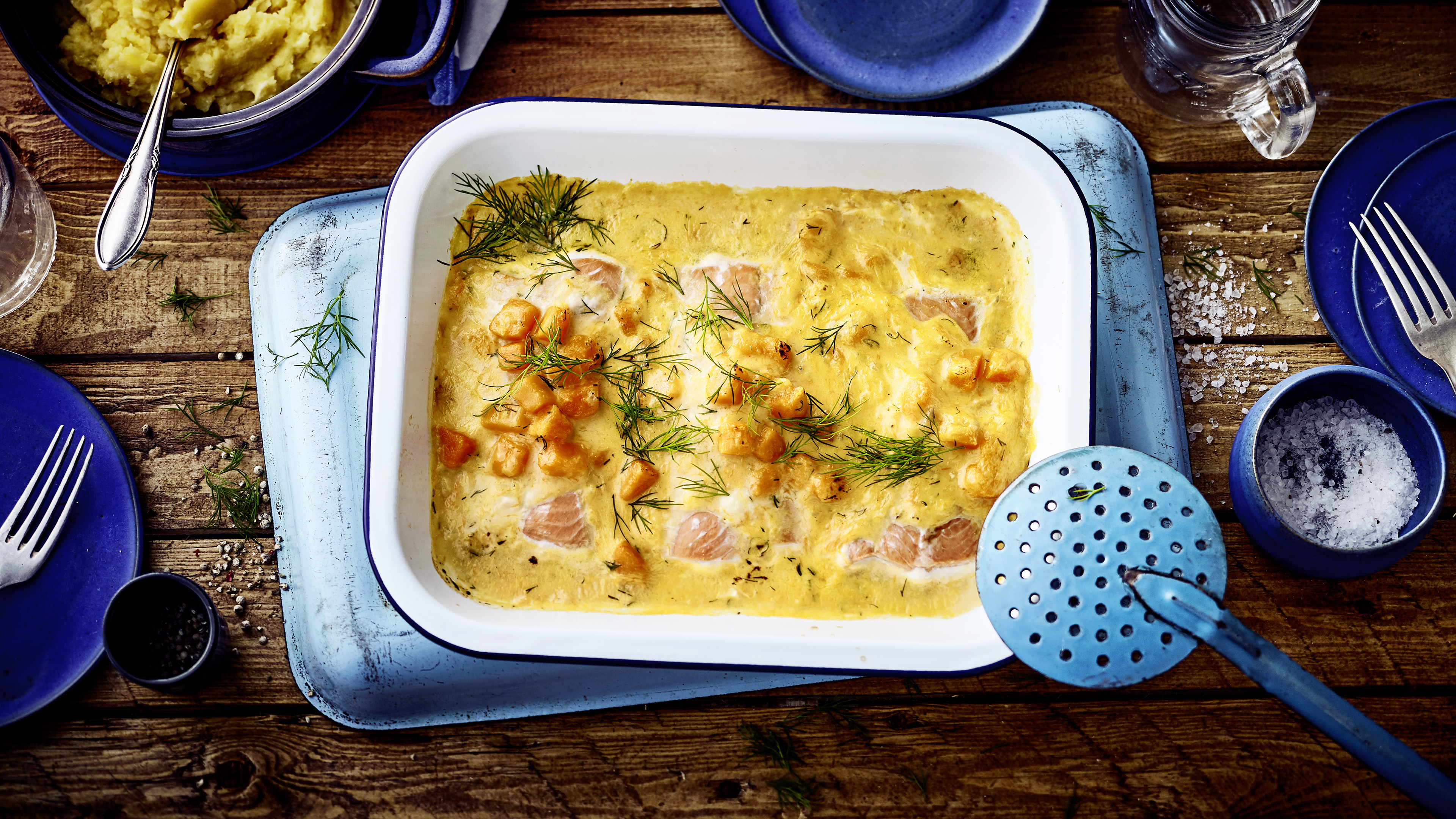 Lachs-Sahne-Gratin
