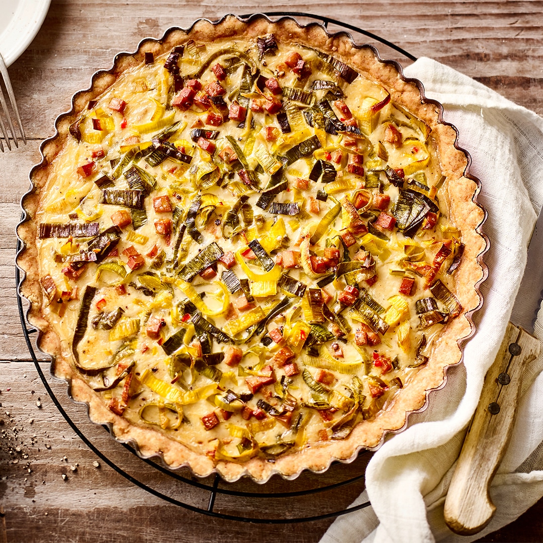 Lauchquiche mit Räuchertofu