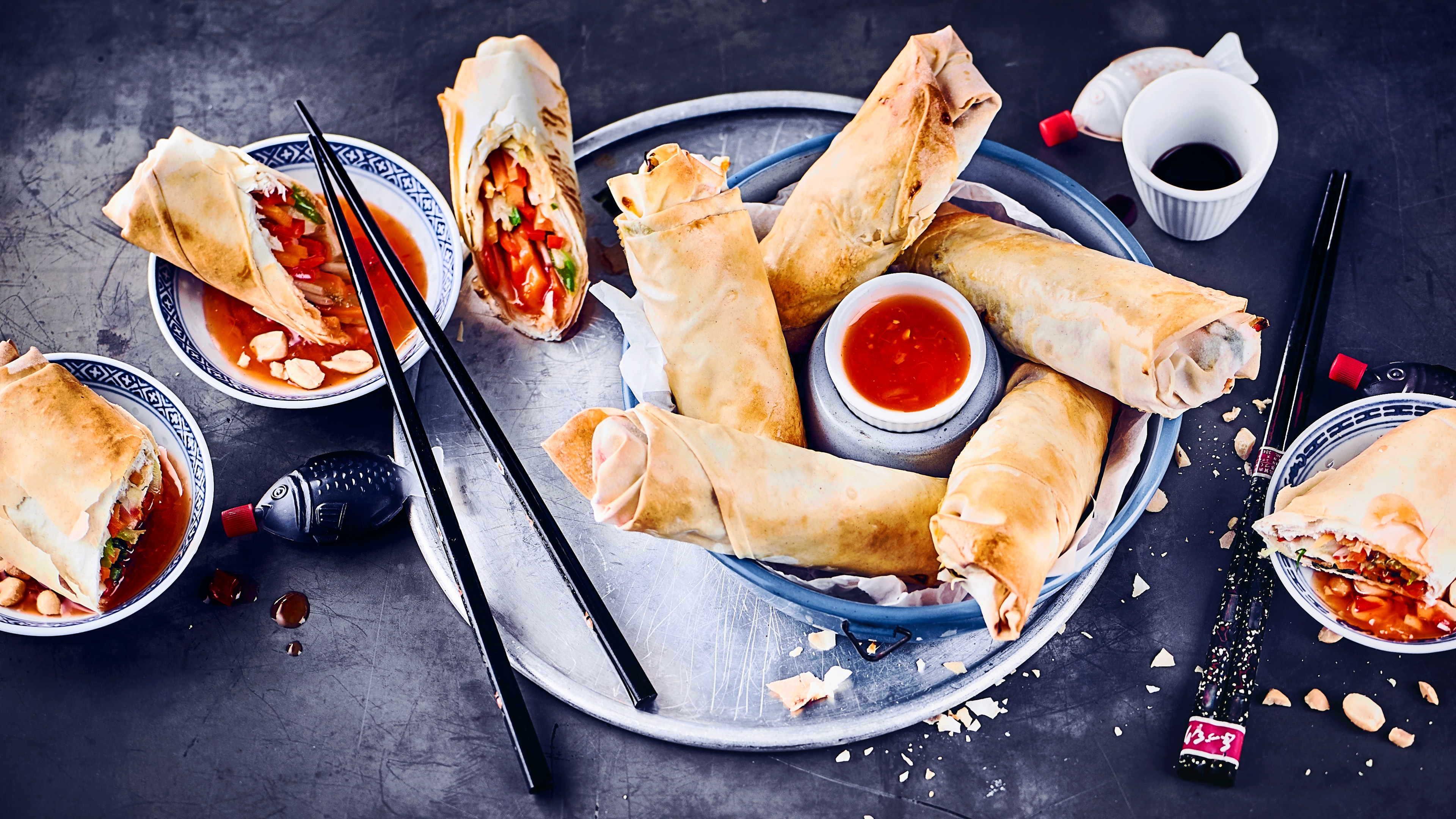 vegetarische Frühlingsrollen