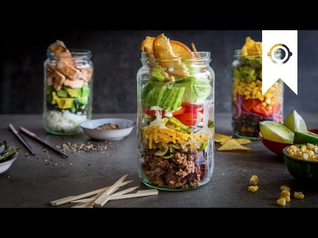 Salate im Glas: vielseitiger, praktischer Genuss, perfekt portioniert